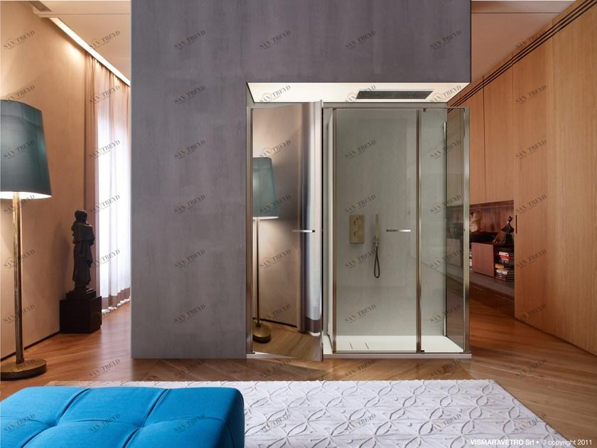 VISMARAVETRO Настенная душевая кабина с вещевым ящиком Twin sun-id-1401921