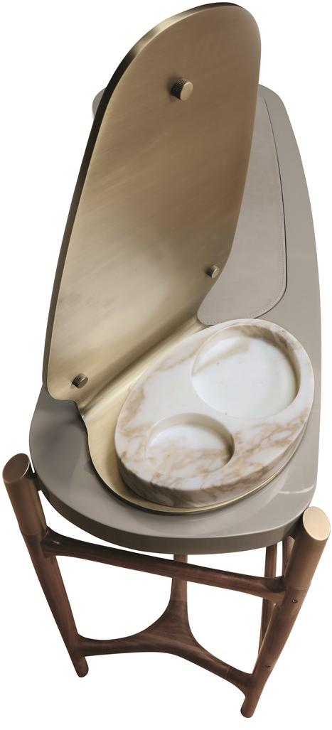 Bellotti Ezio Зеркало на столешнице из латуни с мраморным подносом Gea 2018-75 - Вид №2