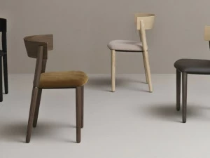 PIAVAL Стул с сиденьем, обитым тканью Pipe | contract 106-11/3