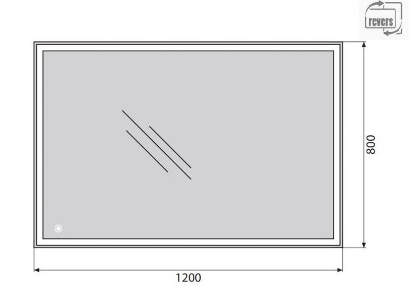 Зеркало BELBAGNO SPC-GRT-1200-800-TCH  - Вид №3