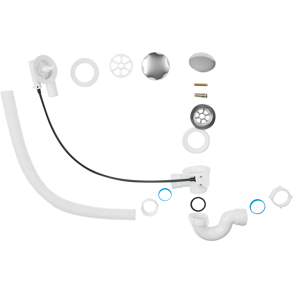 Сифон для ванны АНИ Пласт полуавтоматический с системой слива-перелива 84660201 STLM-0053550 - Вид №3