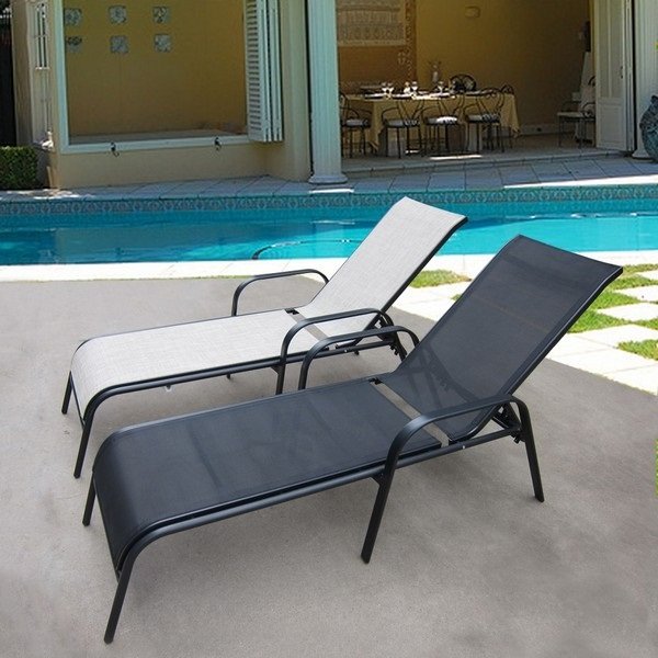 Шезлонг-лежак "Бирма-1" MC-2051A Black AFINA  130442 Черный  - Вид №1