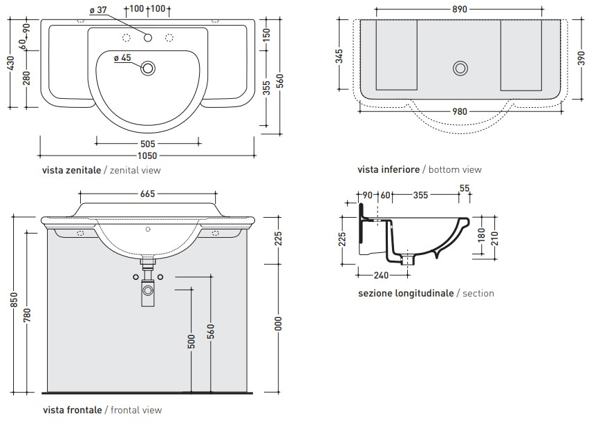 Ceramica Flaminia Тумба под умывальник из металла Fidia sun-id-1448906 - Вид №5