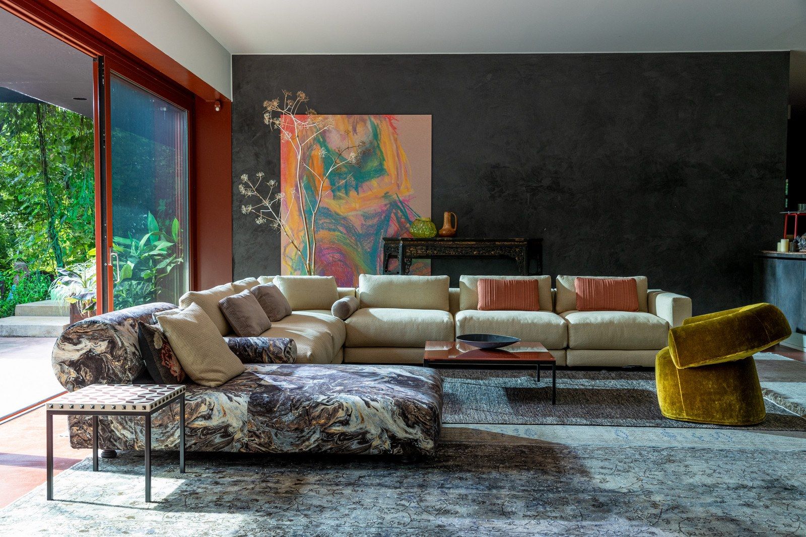 Квадратный стальной и стеклянный журнальный столик для гостиной MOROSO Salon Nana ARCH-00134514 - Вид №8