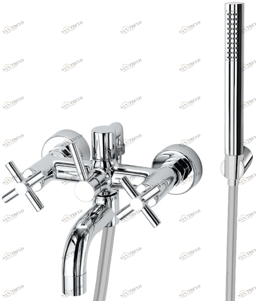 Fir Italia Смеситель для ванны настенный из латуни с ручным душем Cora 35 3534017