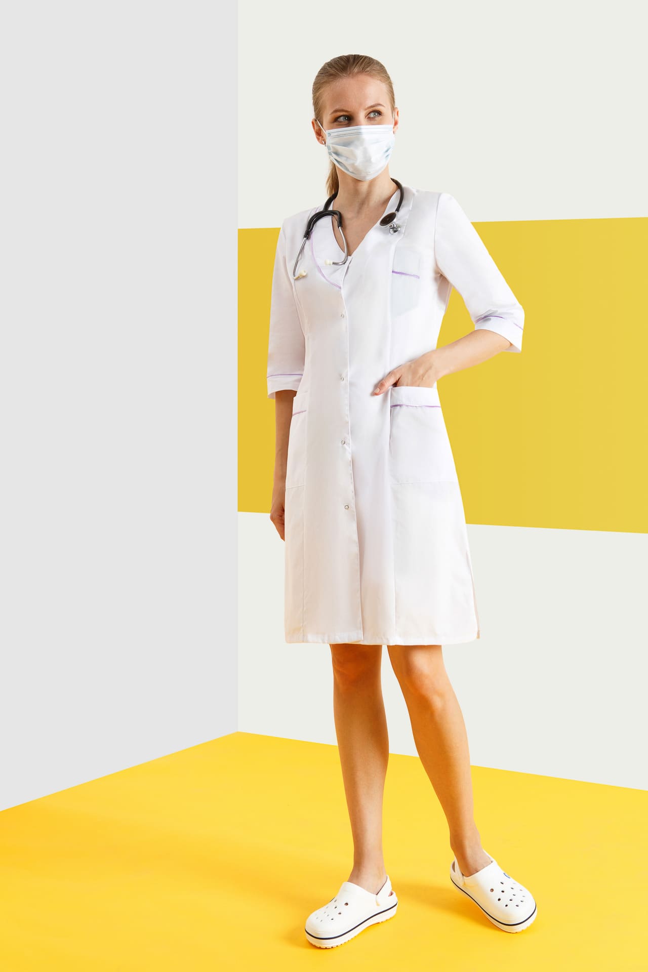 62910 Халат "Варя"  Медицинская одежда  размер 46/170-176 Спецодежда  - Вид №2