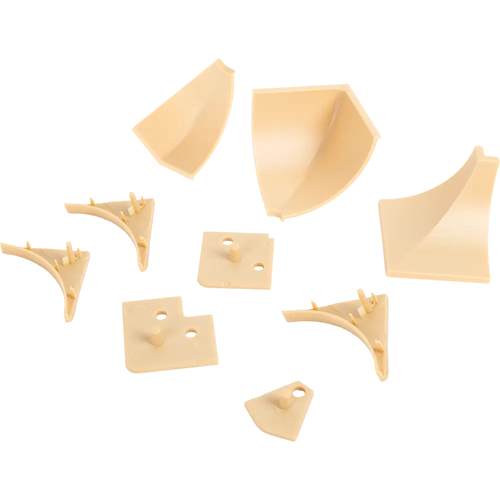 Santreyd Заглушки для плинтуса ПВХ бежевые 6 шт — аккуратные углы без зазоров 88282081 STLM-0077222