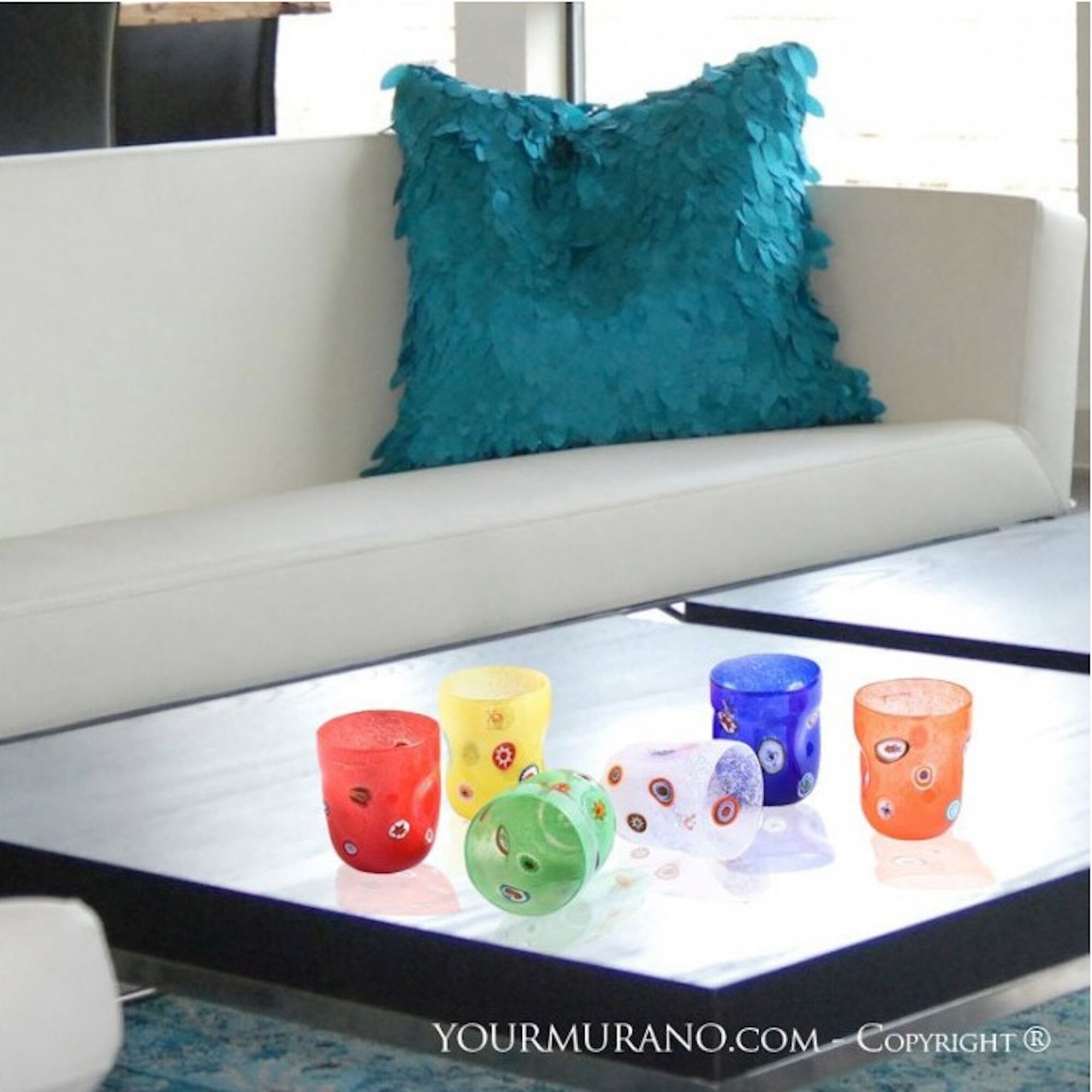 Набор из шести стаканов из муранского стекла ручной работы YourMurano Goti ARCH-00115685 - Вид №1