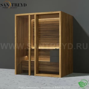 Effegibi YOKU.G45 BI.70300024 Био-сауна с левой дверью. Мощность: 4,5 кВт макс. Размеры: длина 174 см, ширина 132 см. Отделка: термообработанное дерево