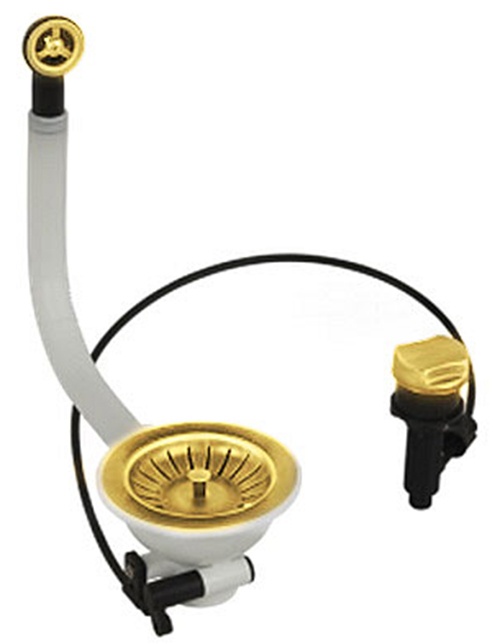 Слив для кухонной мойки MIGLIORE Ricambi ML.RIC-10.130.RA с переливом D 90 см, медь  - Вид №2