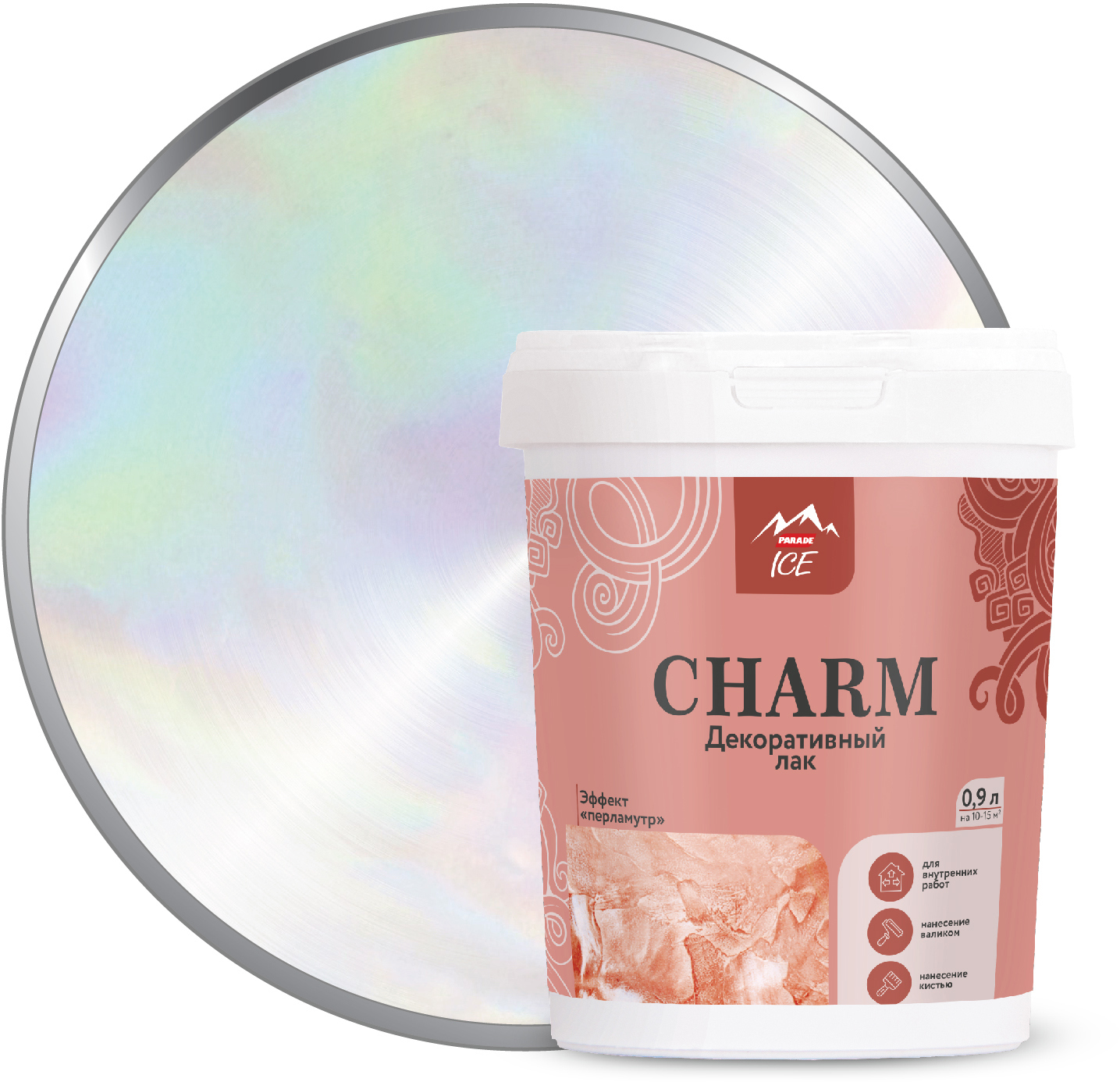 16774342 Лак декоративный Ice «Charm» 0.9 л цвет хамелеон STLM-0007176 PARADE