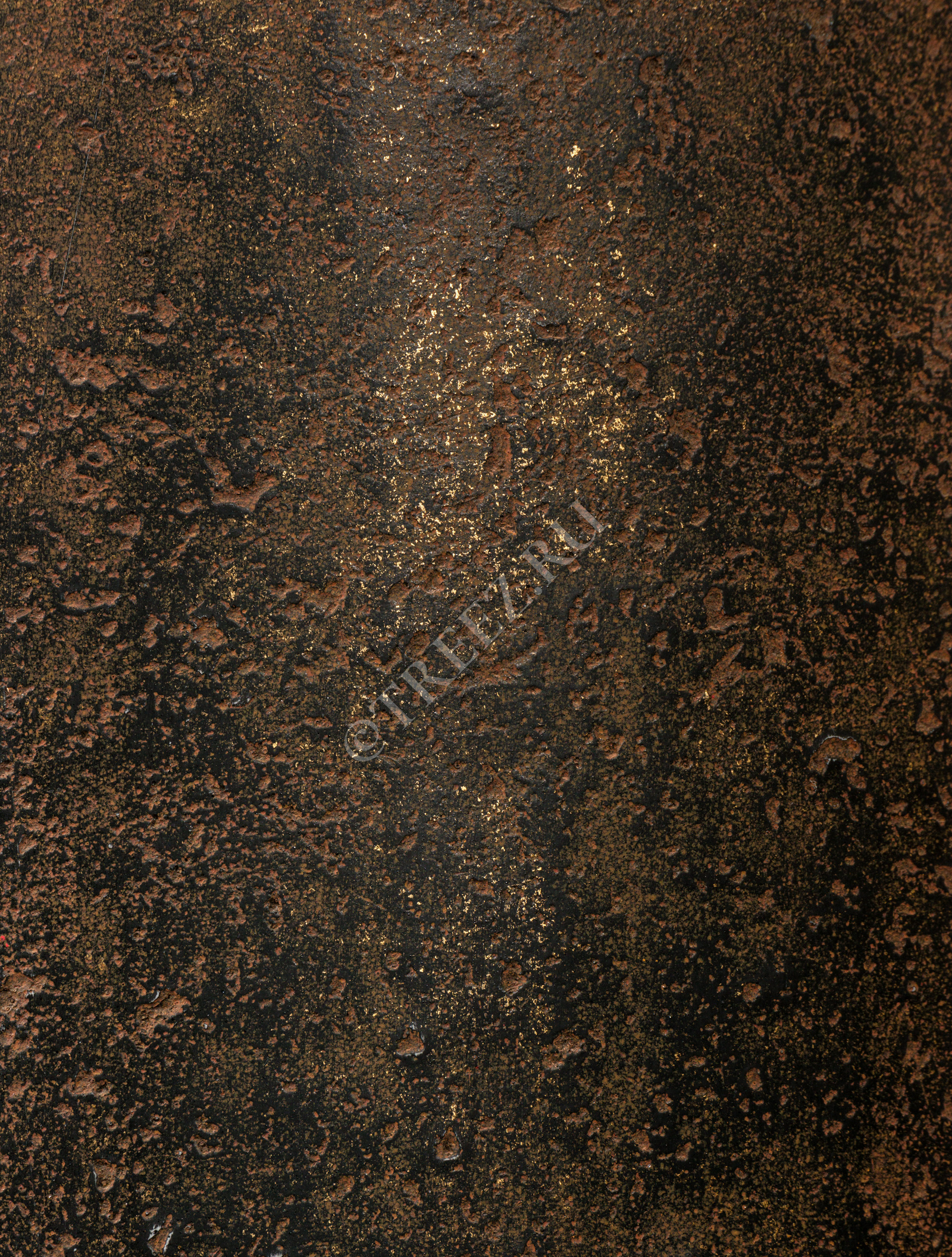 41.3321-04-050-RM-40 Кашпо  Effectory - серия Metal - Конус-чаша - Rough с золотой патиной Цветочная коллекция  - Вид №1