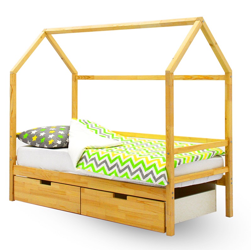 Кровать-домик детская натуральная Svogen БЕЛЬМАРКО  00-3833083 Бежевый Santreyd  - Вид №1