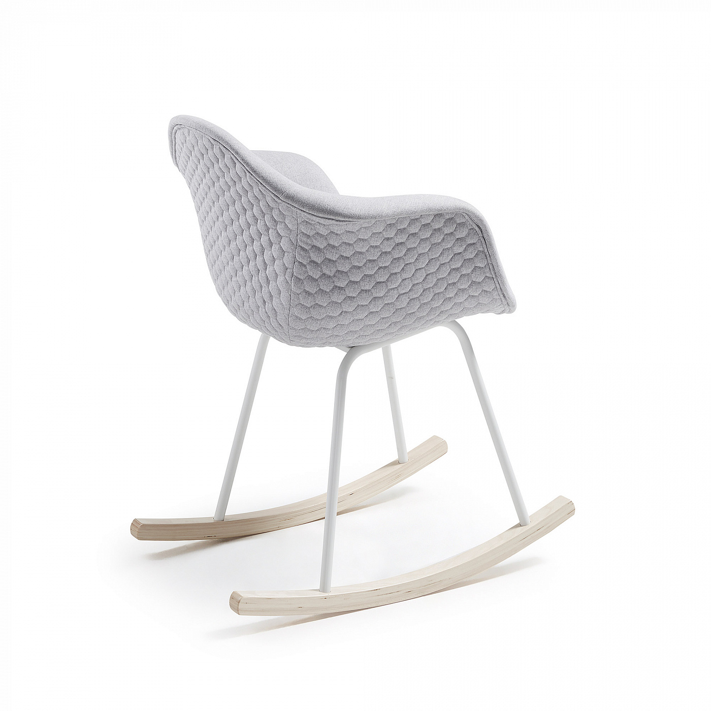 052438 Кресло-качалка светло-серое La Forma Kenna  - Вид №2