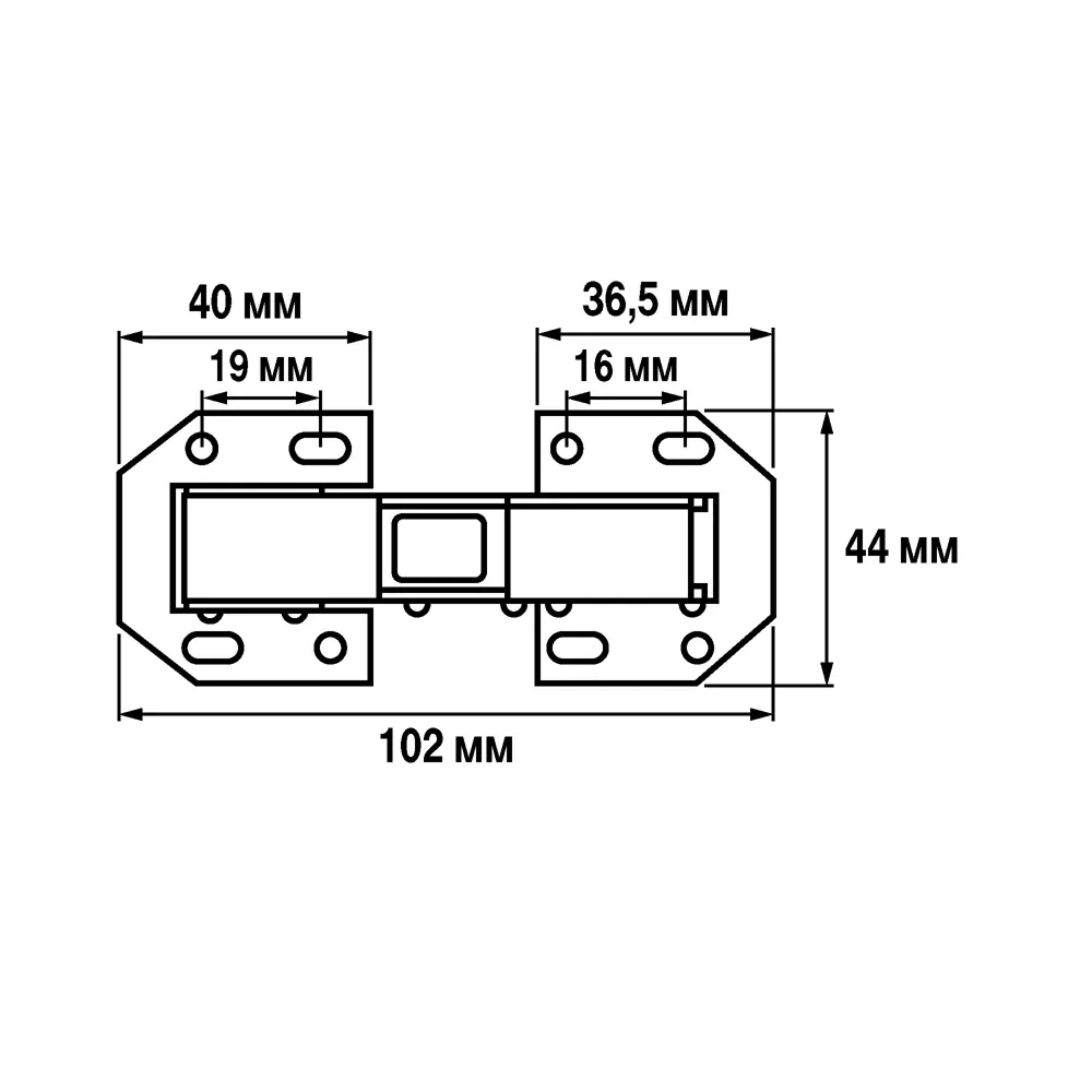 Накладная петля 44x110 мм 90° Santreyd STLM-2153644 - Вид №3