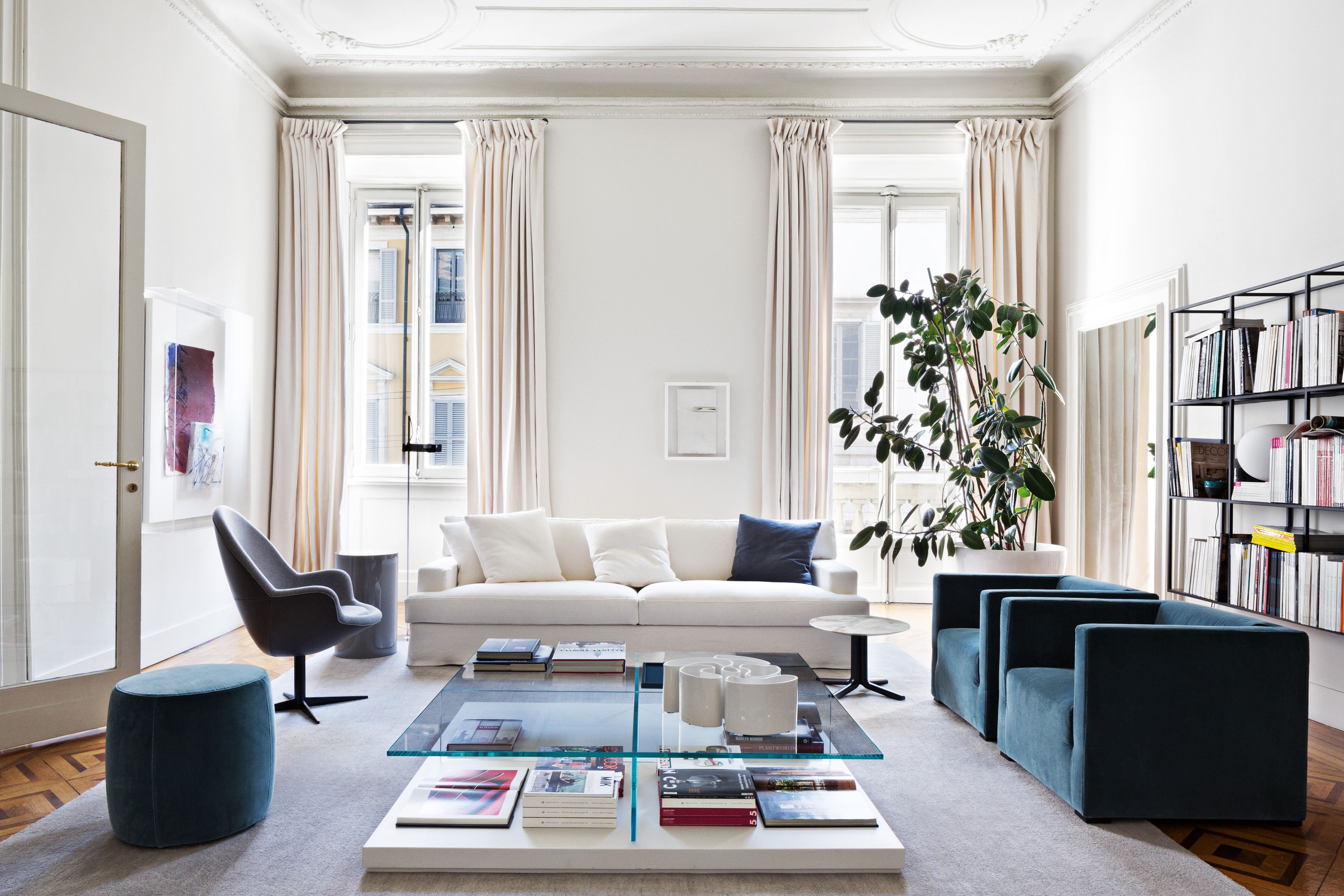 Квадратный низкий журнальный столик из закаленного стекла Meridiani ARCH-00024092 - Вид №3