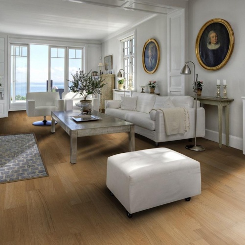 Паркетная доска Kahrs Дуб Бриз Линнея Полуматовая Гладкая 2600200569 - Вид №10