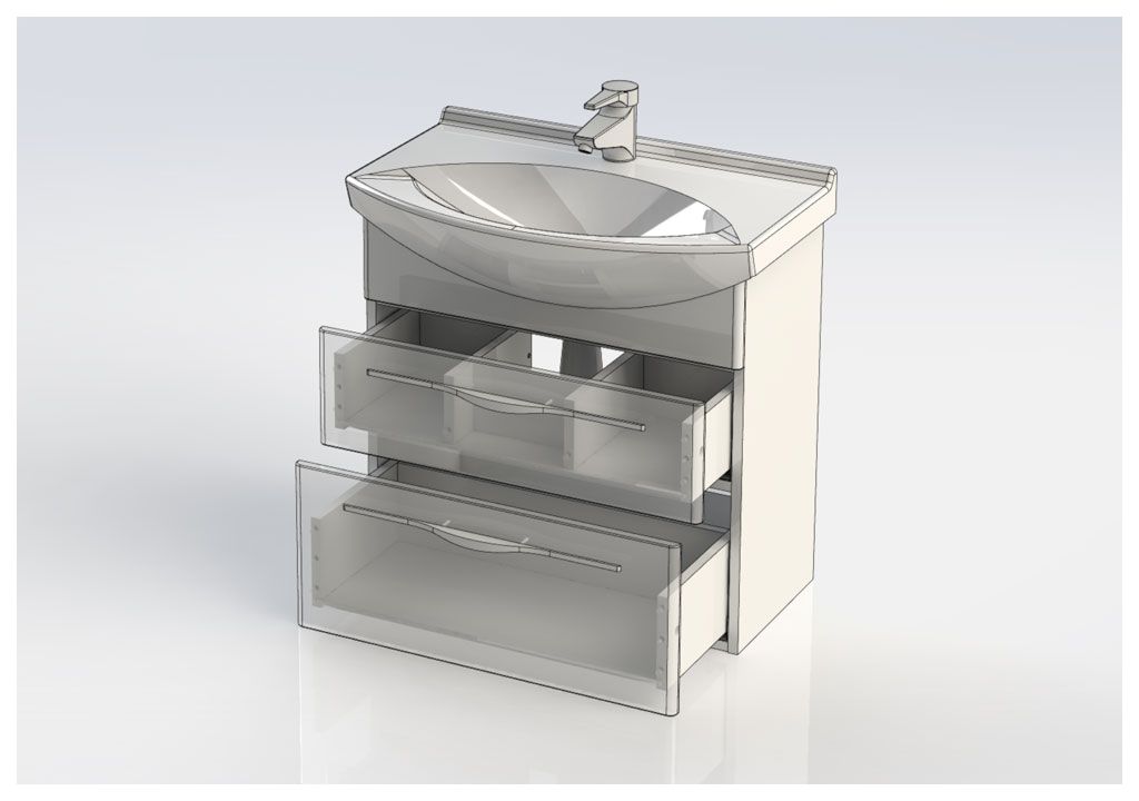 Тумба под раковину Aquanet Ирвин 65 белый sun-id-270533 - Вид №12