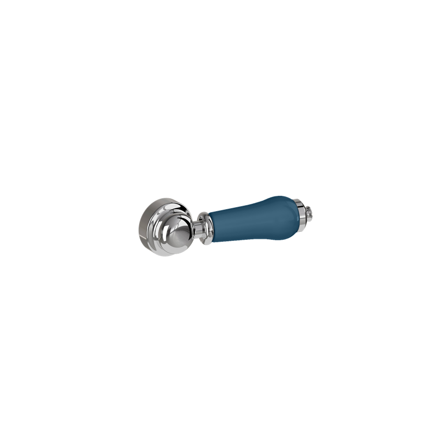 Burlington Bespoke Бачок скрытого монтажа на заказ с рычагом смыва, хром с керамикой Alaska Blue F6CC CB 