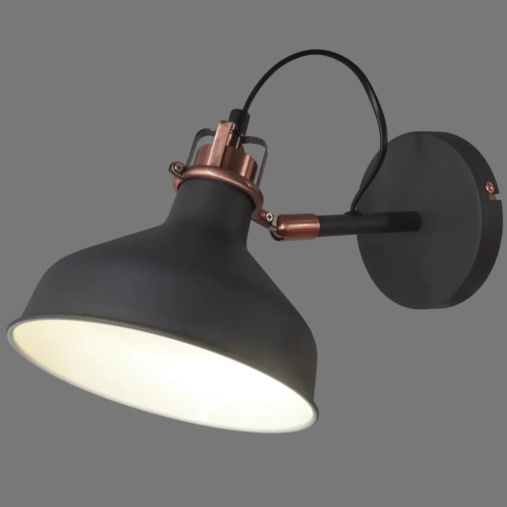 Бра Amsterdam WML-425 1xE27x40 Вт металл цвет чёрный CAMELION STLM-2072586 - Вид №3