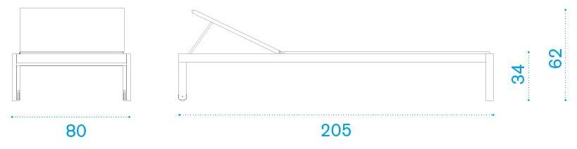 Ethimo Садовый шезлонг Recliner из технической ткани Allaperto Aale00tc0 - Вид №3