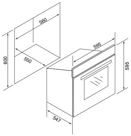 Silverline Многофункциональная встраиваемая духовка из нержавеющей стали класса а sun-id-1407065 - Вид №3