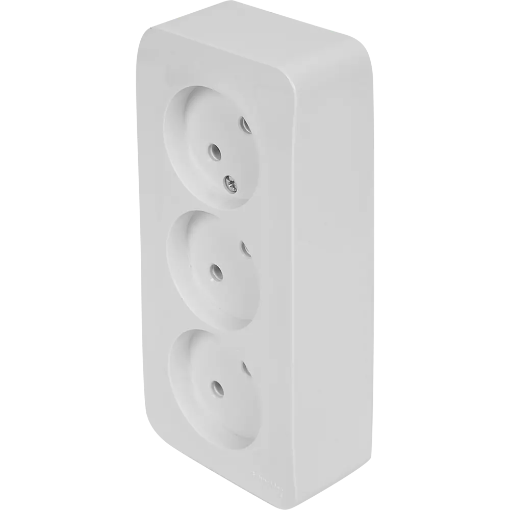 Розетка тройная накладная Schneider Electric Blanca без заземления цвет белый 86720973 STLM-2174546 SYSTEME ELECTRIC - Вид №1