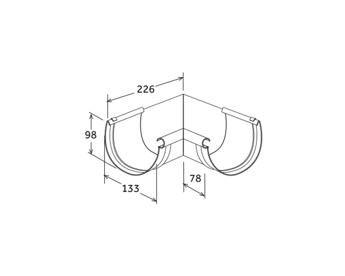 Внутренний угловой желоб 145 First Corporation First Plast ARCH-00118554 - Вид №1