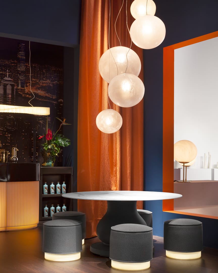 Круглый стол из полиэтилена и столешница HPL с мраморным эффектом SLIDE девятнадцатый век ARCH-00052894 - Вид №8