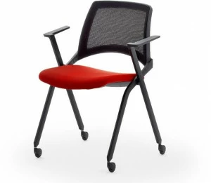 Diemmebi Штабелируемый сетчатый стул с подлокотниками на колесиках Lakendò