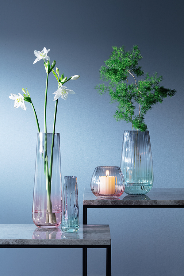 Ваза Dusk 28см зелёная-серая LSA International G140128151 - Вид №1