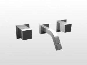 RUBINETTERIE STELLA Смеситель для умывальника настенный на 3 отверстия Bamboo quadro