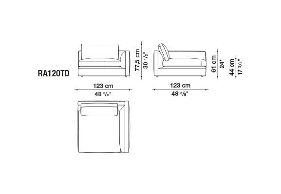 Ткань диван B&B Italia Ричард ARCH-00082196 - Вид №48