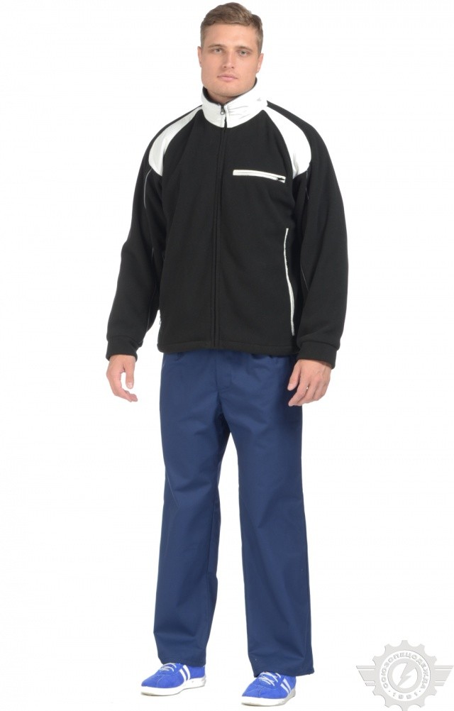 61328 Куртка "Стиль" ткань "Флис" черно-белая  Зимняя спецодежда  размер XXL(56-58)  - Вид №4