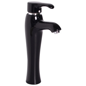 Смеситель д/ум MLN-F-001CBK керамический, однорычажный, черный, высокий F-001CBK