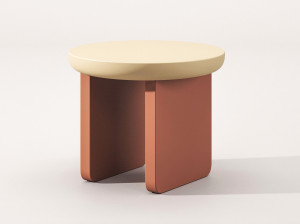 Круглый деревянный журнальный столик