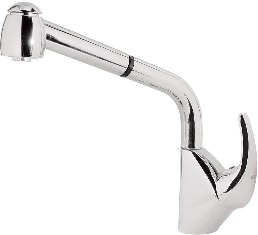 КУХОННЫЙ однорычажный смеситель со съемным носиком и 2 видами струи для кухни-03044401 TRES