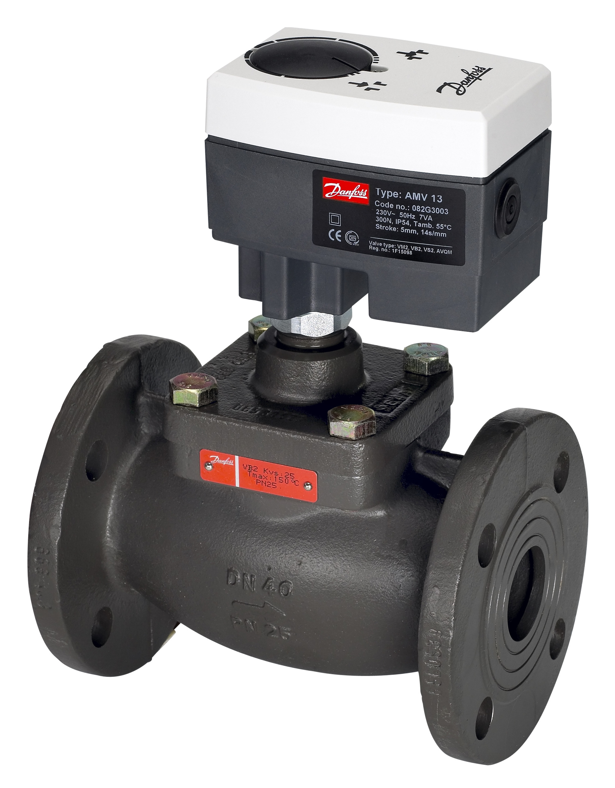 Danfoss Редукторные электроприводы с трехпозиционным управлением Электропривод импульсный AMV 86 230В 082G1461  - Вид №26