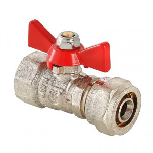 VT.342.N.1604 Кран шаровой с обжимным соединением и внутренней резьбой Valtec 16 х 1/2"