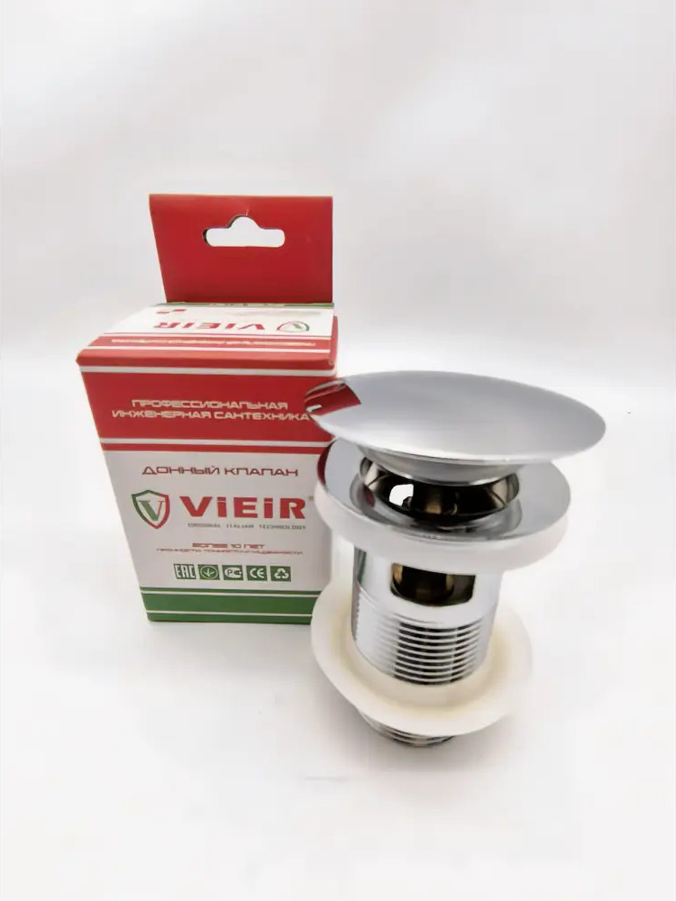 91543173 Донный клапан Vieir Ø32 мм клик-клак с переливом хром VER24A STLM-0809839