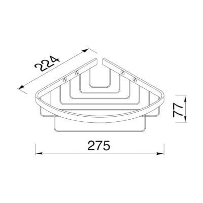 Металлический душ угловой мыльница Geesa корзина ARCH-00124950 - Вид №8