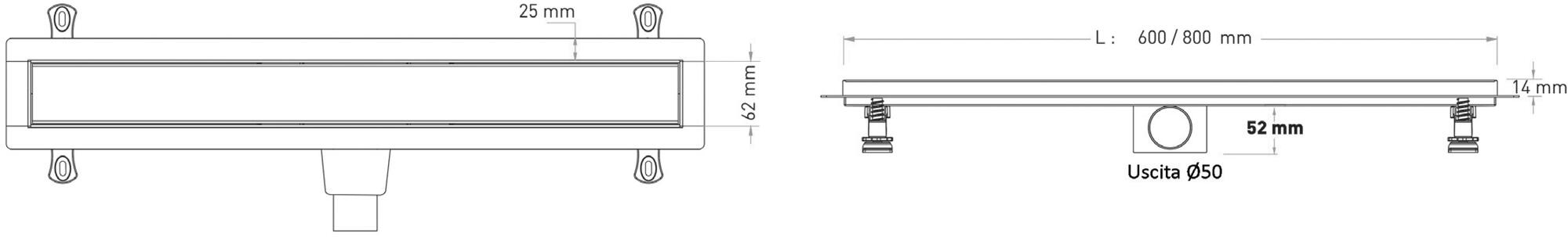 First Corporation Сифонный канал из абс с решеткой из нержавеющей стали First plast Prbr606in -prbr806in - Вид №4