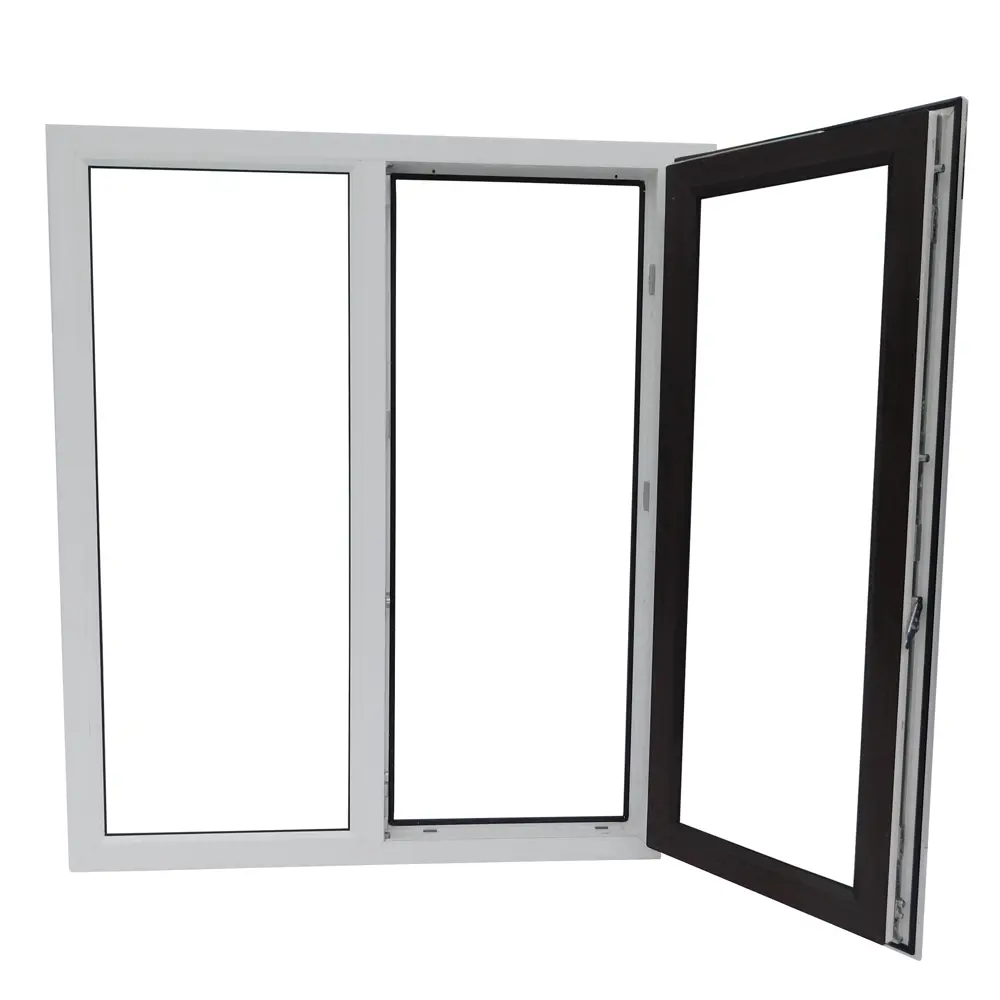 Окно пластиковое ПВХ VEKA двустворчатое 1200x1000 мм (ВхШ) двухкамерный стеклопакет белый/темный дуб STLM-2128761 - Вид №4