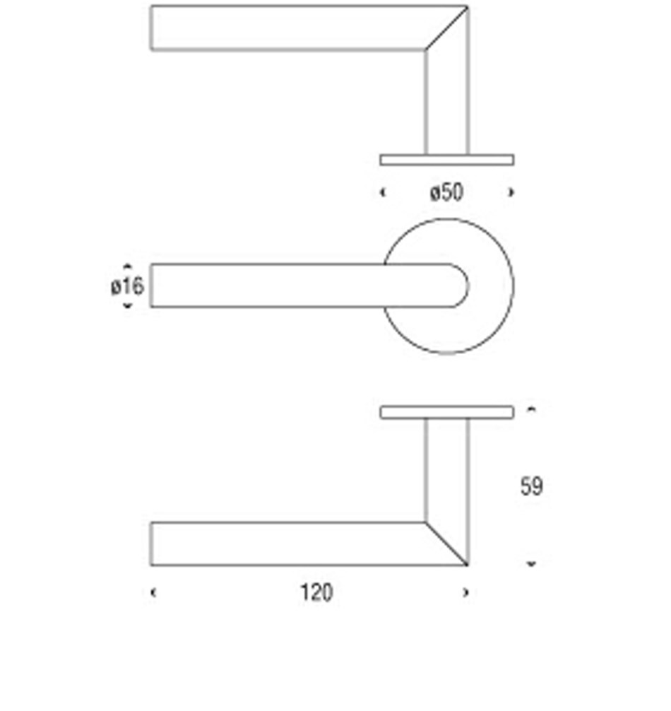 FROST Ручка рычага ELEMENT 1053 » матовая. Нержавеющая сталь Матовый A1053B  - Вид №2
