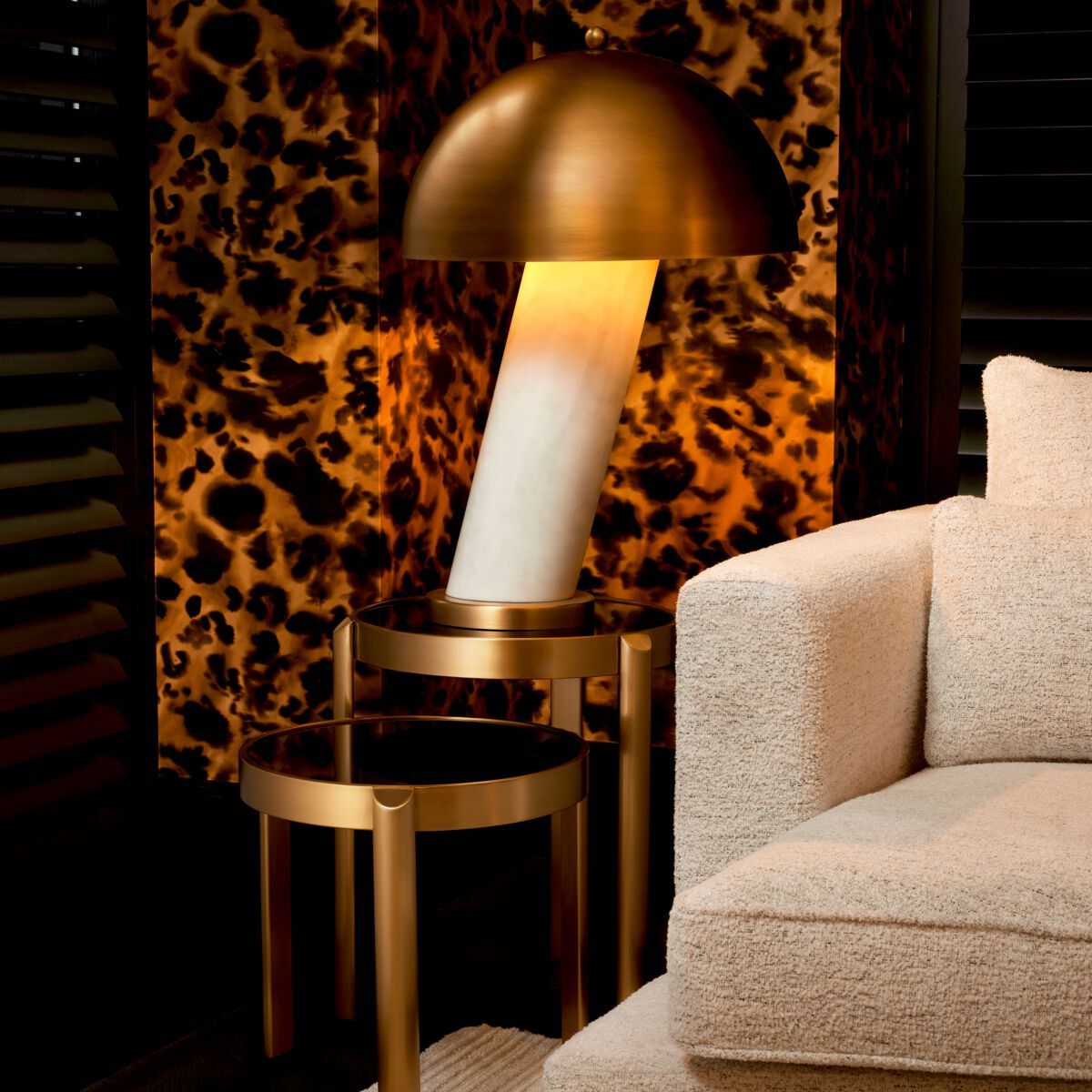 Настольная лампа из мрамора и латуни Eichholtz DANIEL ARCH-00055264 - Вид №4