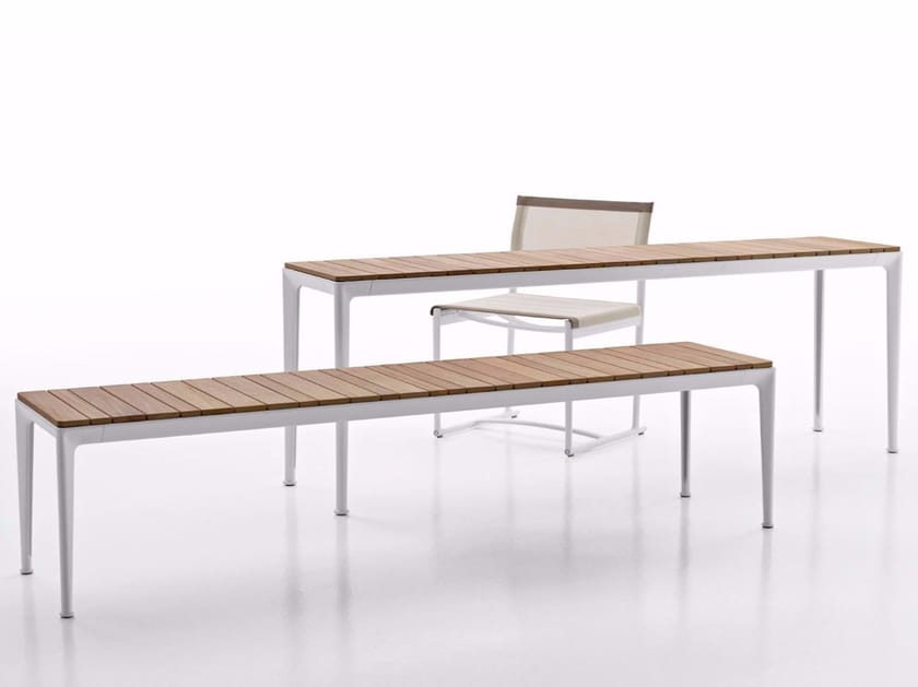 Алюминиевая и деревянная Садовая прямоугольная консоль B&B Italia Outdoor мирт ARCH-00078701