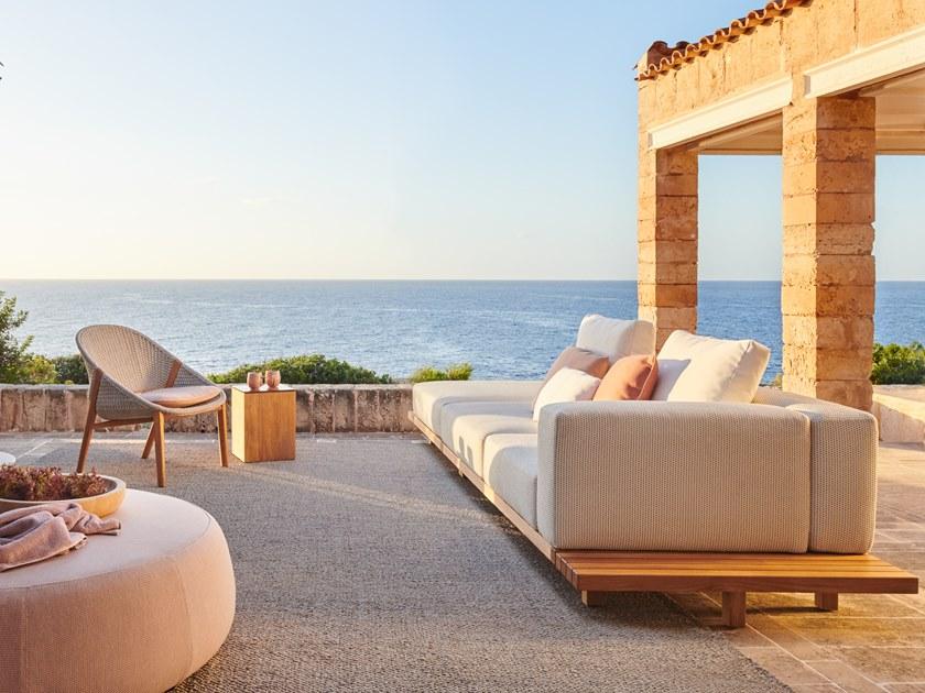 TRIBÙ Модульный садовый диван с водоотталкивающими подушками Vis à vis sofa sun-id-1365364 - Вид №3