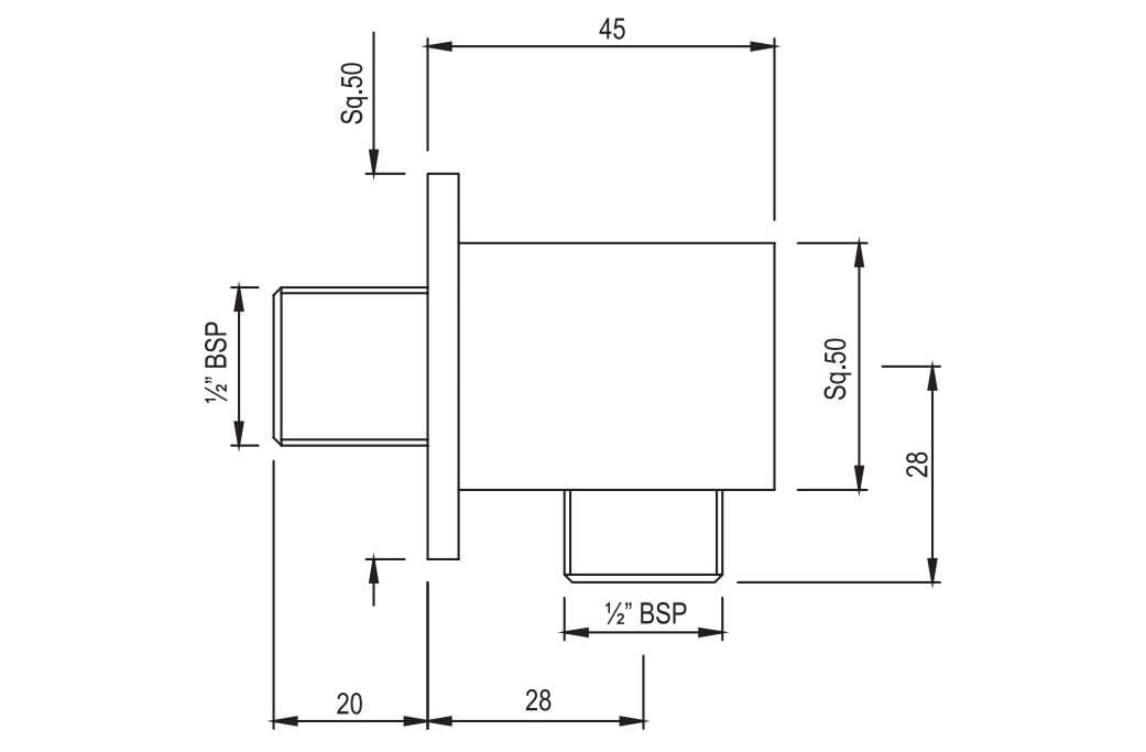 Металлическая розетка для воды JAQUAR Laguna ARCH-00036483 - Вид №2