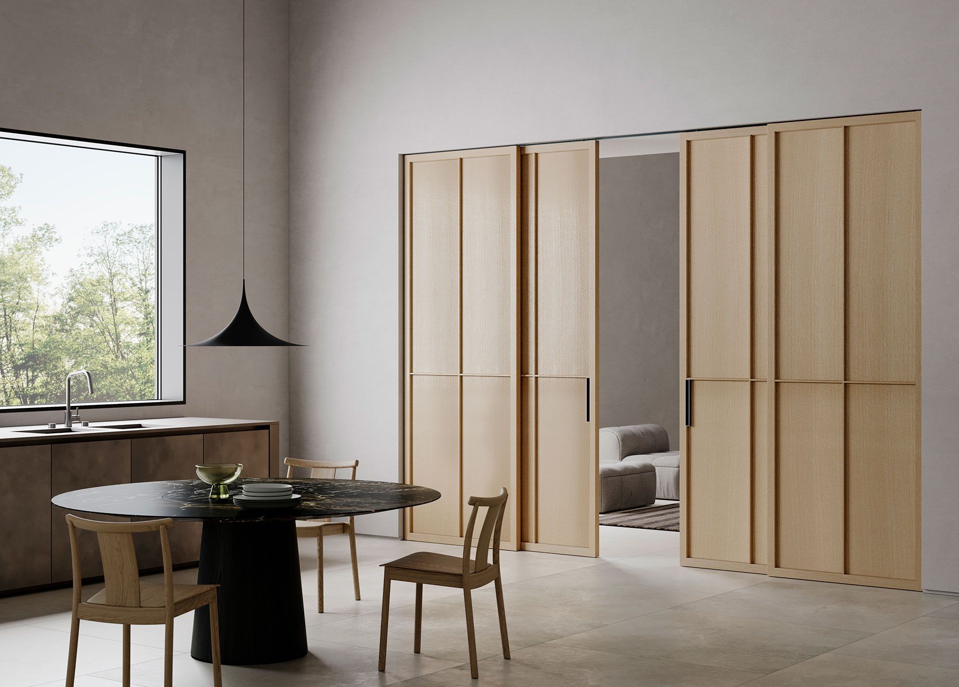 Стеклянная дверь Lualdi раздвижные и поворотные стеклянные системы ARCH-00024476 - Вид №5