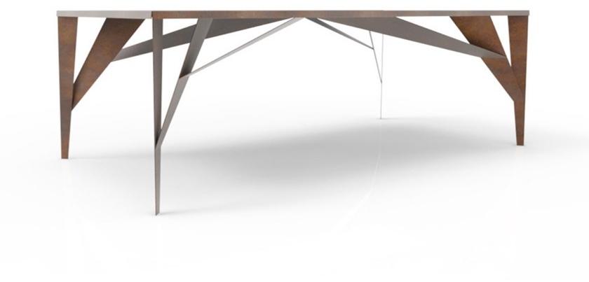 TrackDesign Прямоугольный стол из стали Corten ™  Tt0667001  - Вид №2